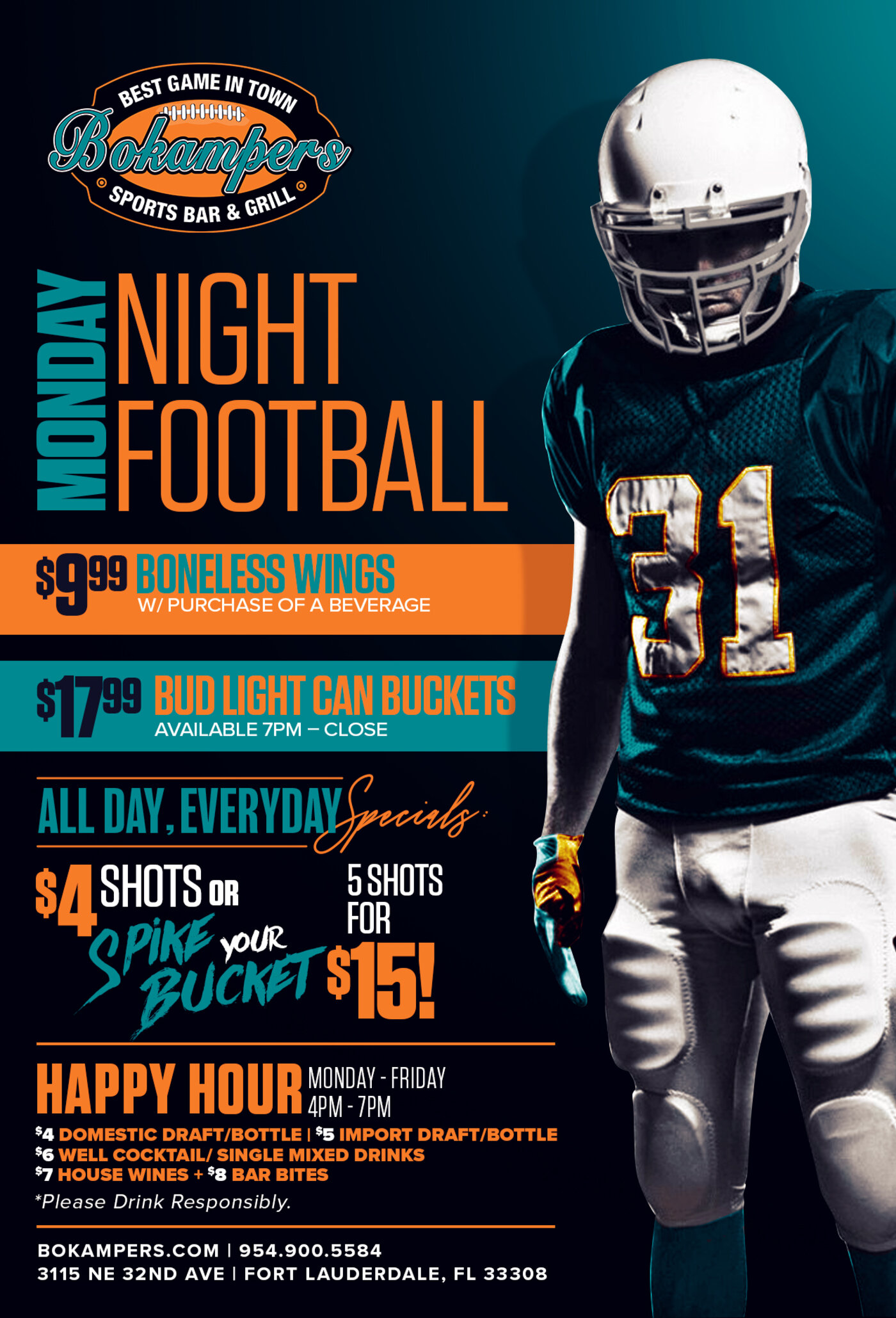 Monday Night Football flyer