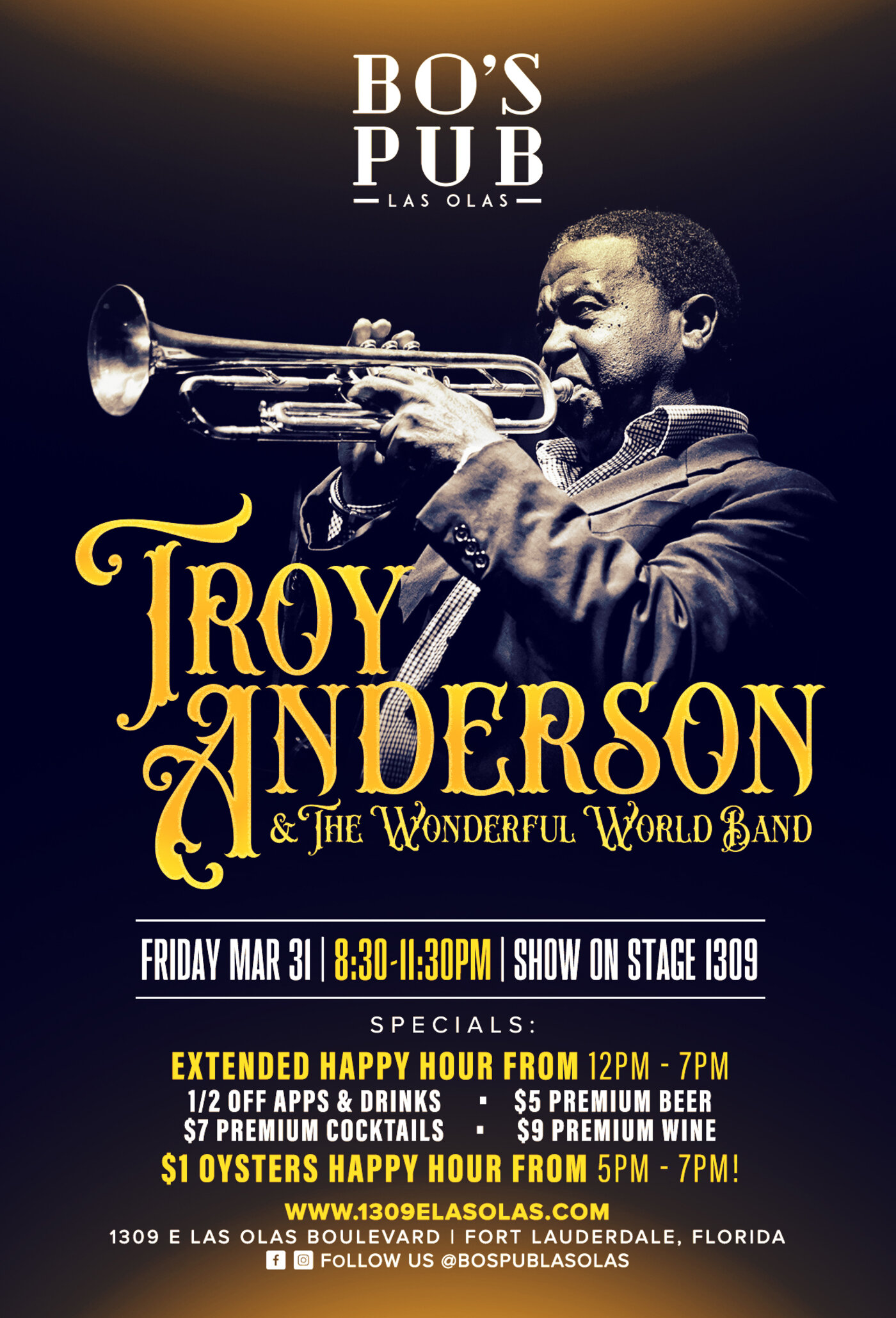 Bo's Pub live music flyer